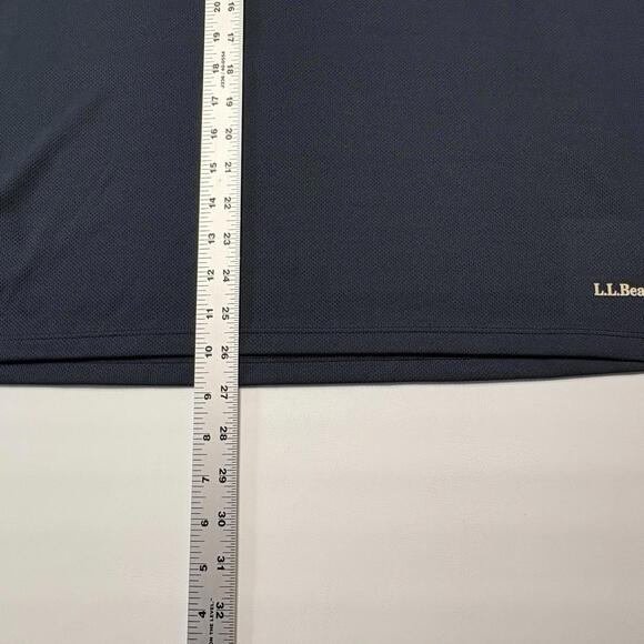 L.L. Bean Men’s 1/4 Zip Short Sleeve Performance Shirt - Navy Blue - Size L - Picture 6 of 9